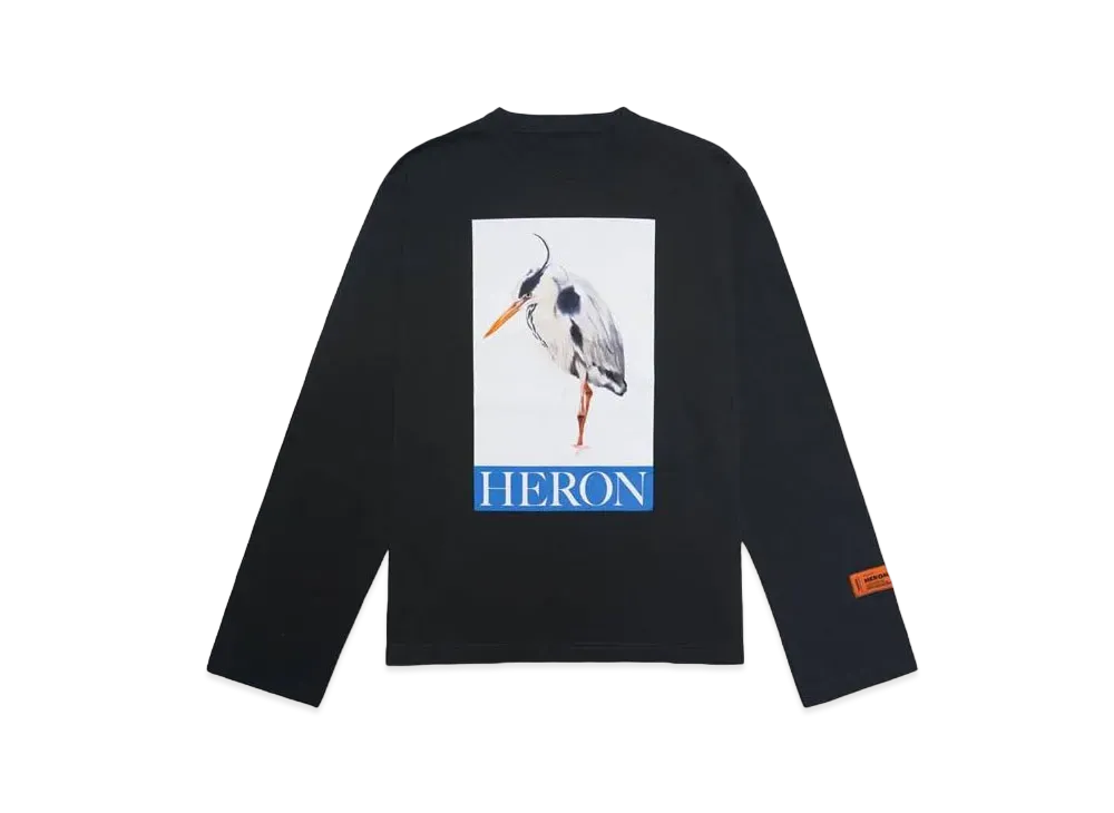 HERON PRESTON HERON PAINTED LS TEE "BLACK NAVY BLUE"