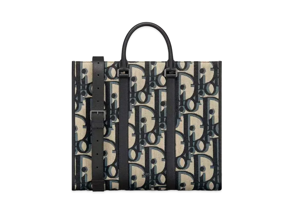 Dior East-West Tote Bag Maxi Dior Oblique Jacquard "Beige/Black"