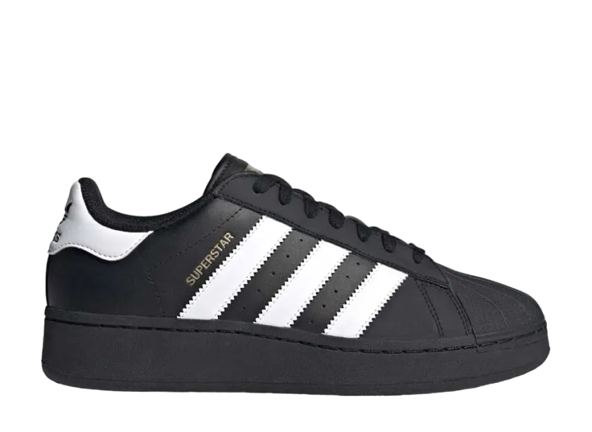 アディダス オリジナルス スーパースター XLG "コアブラック/フットウェアホワイト/ゴールドメタリック"
