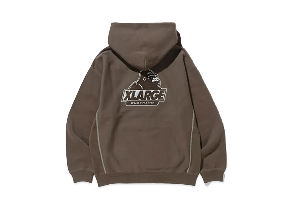 XLARGE x Champion Reverse Weave Overdye Hooded Sweat "Brown"
