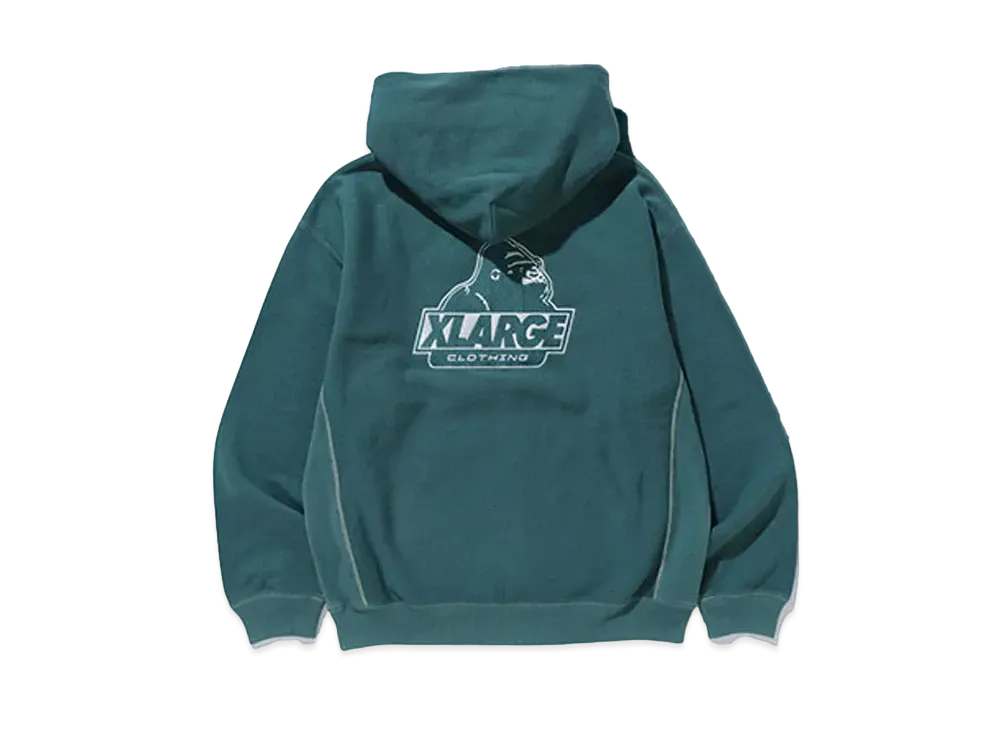 XLARGE x Champion Reverse Weave Overdye Hooded Sweat "Green"
