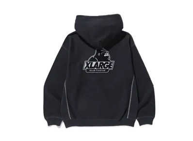 XLARGE x Champion Reverse Weave Overdye Hooded Sweat "Black"