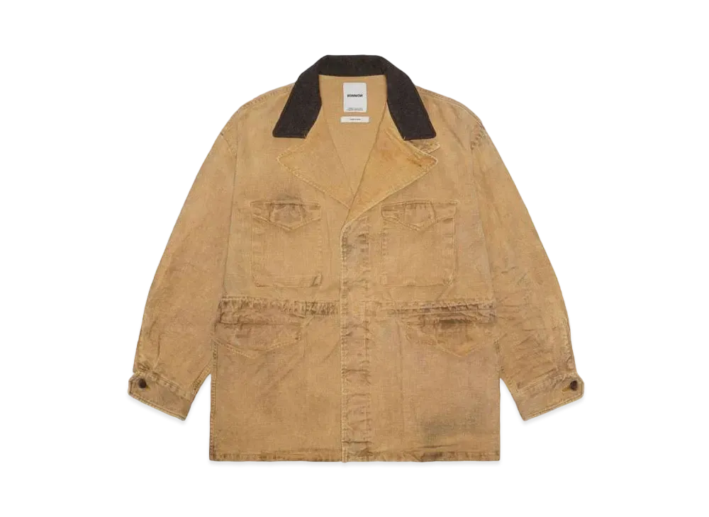 BOW WOW TIN CLOTH FIELD JACKET "TAN DUSTY AGEING"