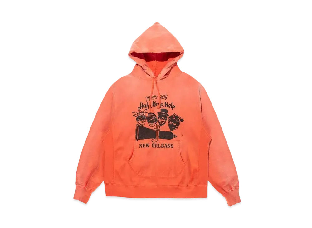 BOW WOW BEATLE MANIA MARDI GRAS HOODIE 【UNISEX】 "ORANGE AGEING"