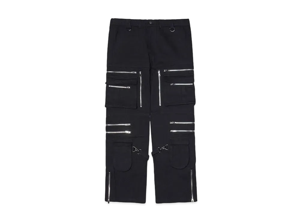 A GOOD BAD INFLUENCE Bondage Cargo Pants "BLACK"
