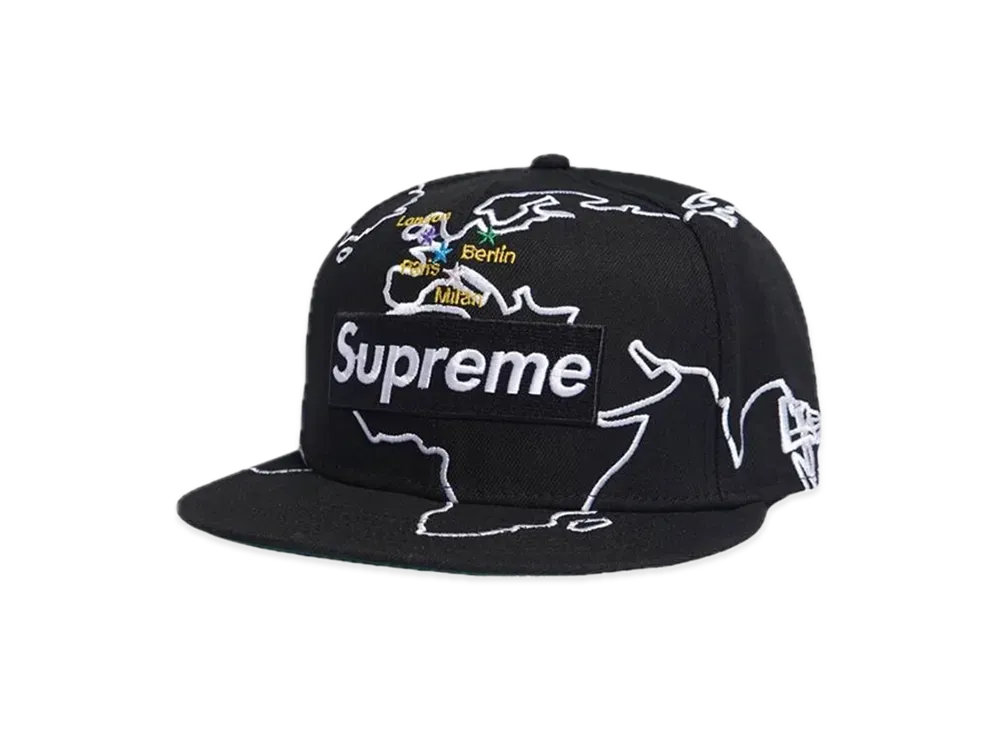 Supreme Worldwide Box Logo New Era "Black"