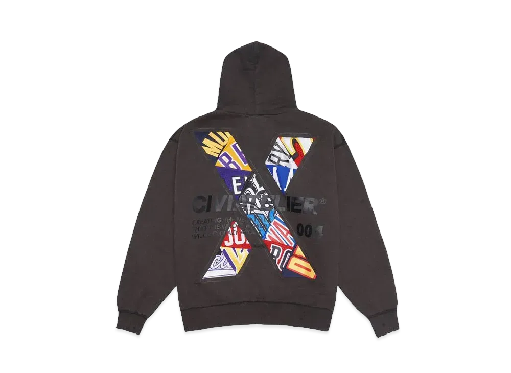 SNKRDUNK x CIVIATELIER 10TH ANNIVERSARY CHOICE IS YOURS NBA REMAKE HOODIE #004 "BLACK"