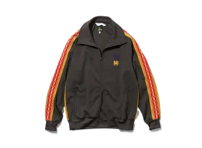 Needles x Sasquatchfabrix. Track Jacket -Poly Smooth "Dark Brown"