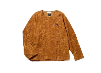 Needles x Sasquatchfabrix. Snap Cardigan Jacket - Velvet Lace "Camel"