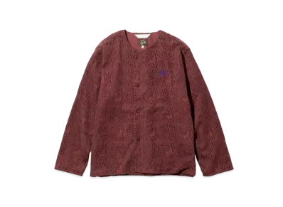 Needles x Sasquatchfabrix. Snap Cardigan Jacket - Velvet Lace "Dark Purple"