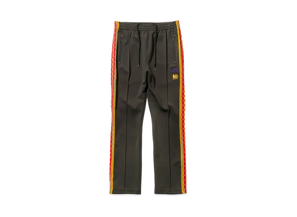 Needles x Sasquatchfabrix. Narrow Track Pant-Poly Smooth "Dark Brown"