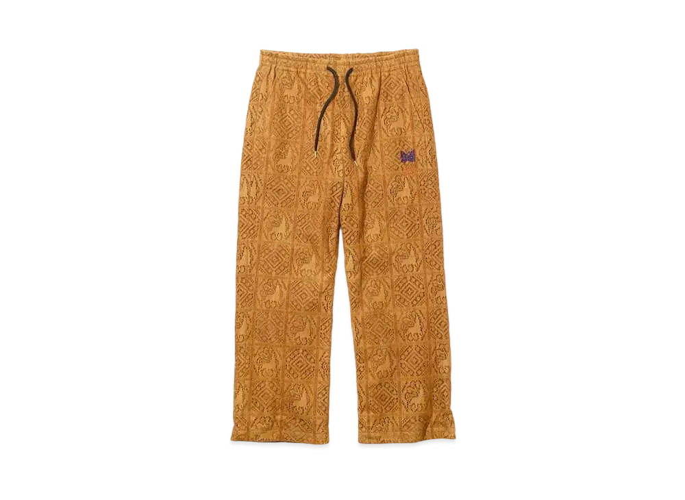 Needles x Sasquatchfabrix. String Easy Pant - Velvet Lace "Camel"