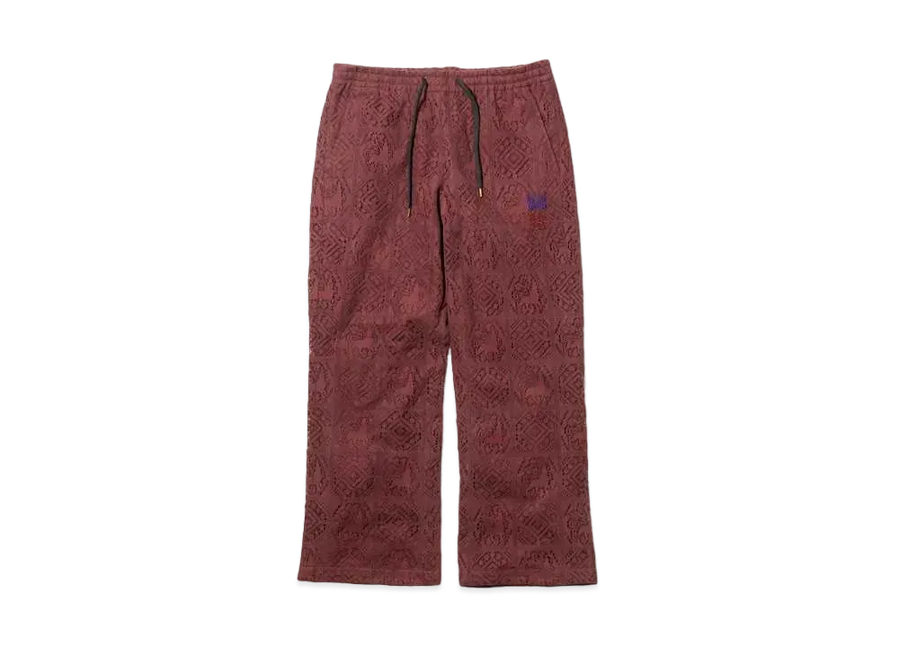 Needles x Sasquatchfabrix. String Easy Pant - Velvet Lace "Dark Purple"