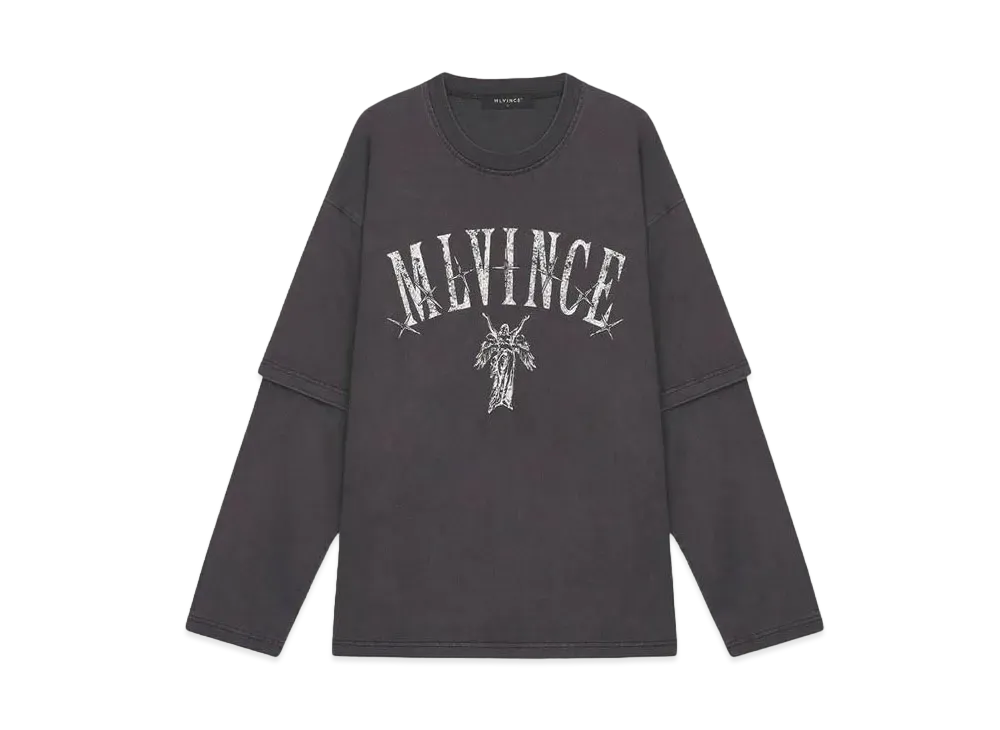 MLVINCE SEVEN STARS LAYERED L/S TEE "BLACK"