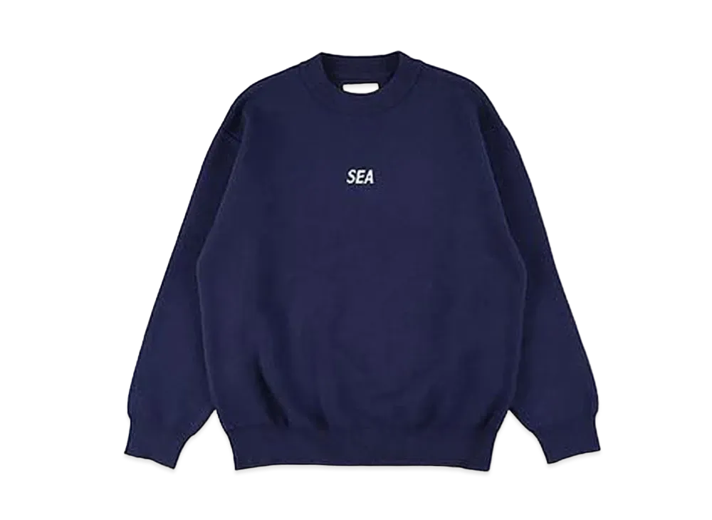 WIND AND SEA Cotton Cashmere Knit "Navy"