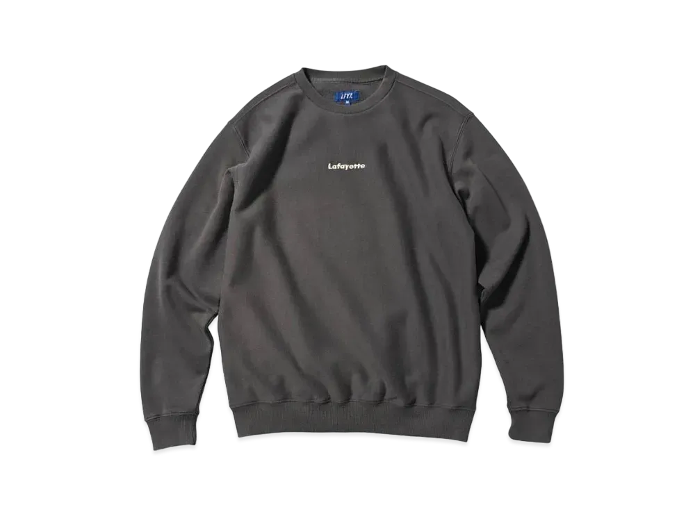LFYT WORN OUT SMALL LOGO CREW SWEAT "BLACK"