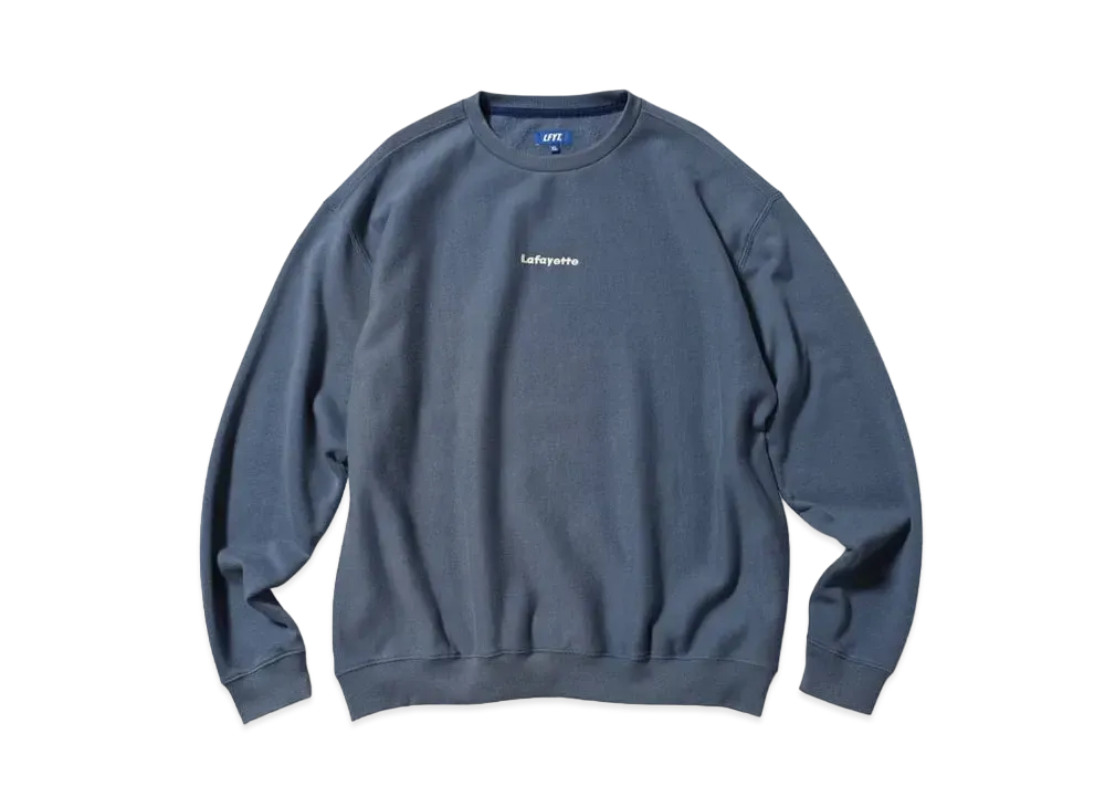 LFYT WORN OUT SMALL LOGO CREW SWEAT "BLUE"