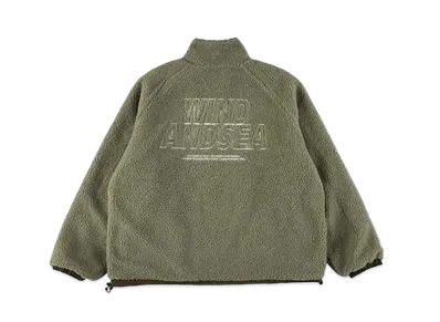 WIND AND SEA Wind Reversible Fleece Jacket "Olive"