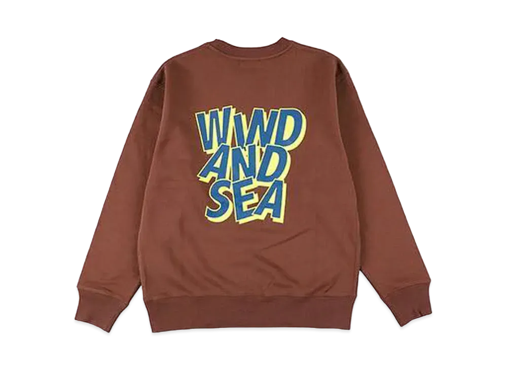 WIND AND SEA Wind Crew Neck Sweat "Brown"