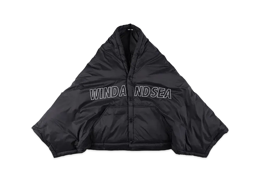 WIND AND SEA Wind Warm Puff Poncho "Black"