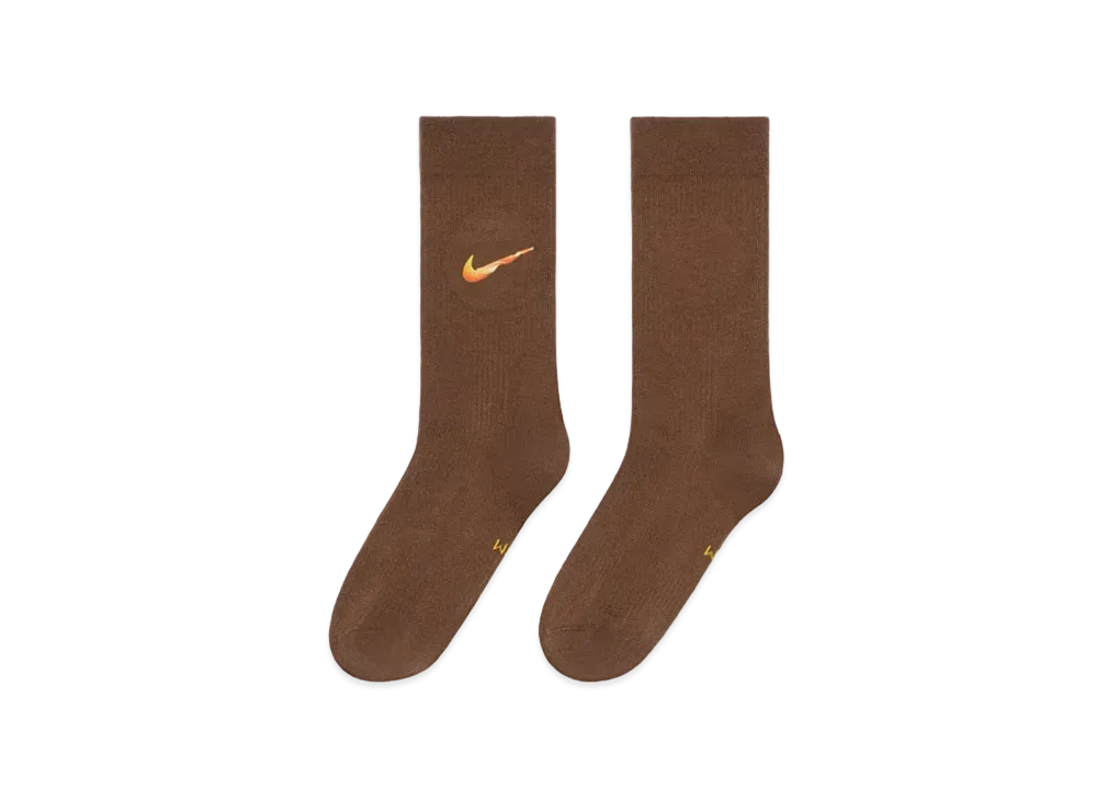 Nike x JACQUEMUS Orange Printed Socks "Brown"