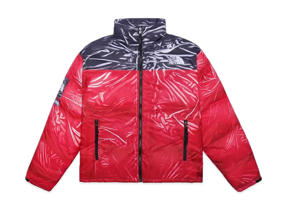 Supreme x The North Face Trompe Loeil Printed Nuptse Jacket "Red"
