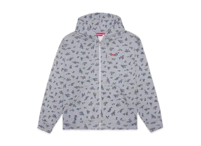 Supreme Small Box Zip Up Hooded Sweatshirt "Flowers"