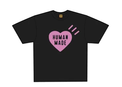 HUMAN MADE Heart T-Shirt Harajuku Store Limited "Black/Pink"