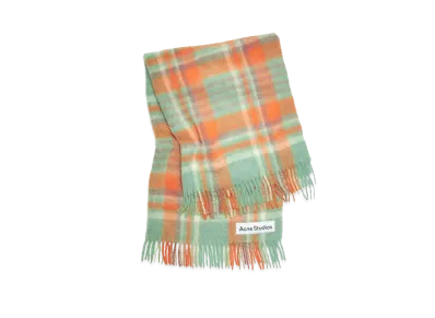 Acne Studios Wool Mohair Scarf "Orange/Lilac/Aqua Blue"