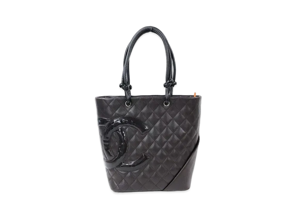 CHANEL Cambon Line Medium Tote Bag MM "Dark Brown/Enamel"