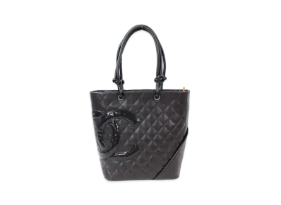 CHANEL Cambon Line Medium Tote Bag MM "Dark Brown/Enamel"