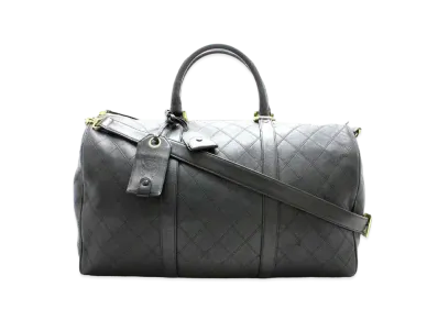 CAHNEL Bicolore Boston Bag "Black"