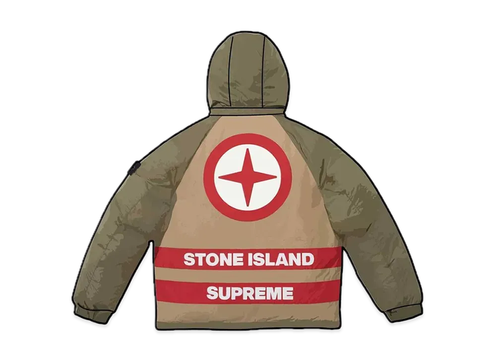Supreme / Stone Island Reversible Down Puffer Jacket "Olive"
