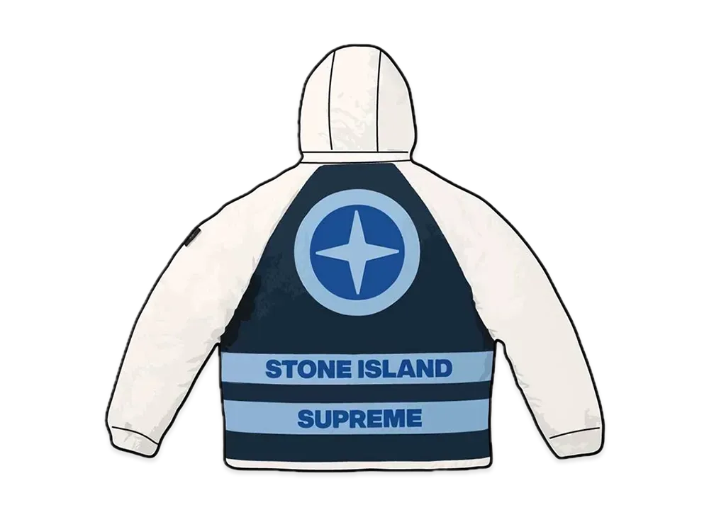 Supreme / Stone Island Reversible Down Puffer Jacket "White"