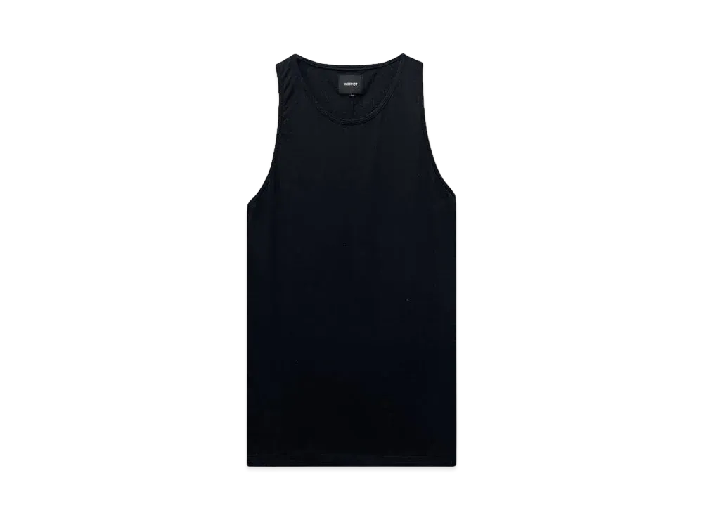 INDEPICT SQUARE-CUT LONG TANK TOP "BLK"