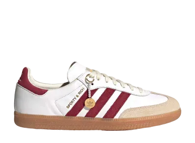 Sporty & Rich × adidas Samba OG "White/Burgundy"