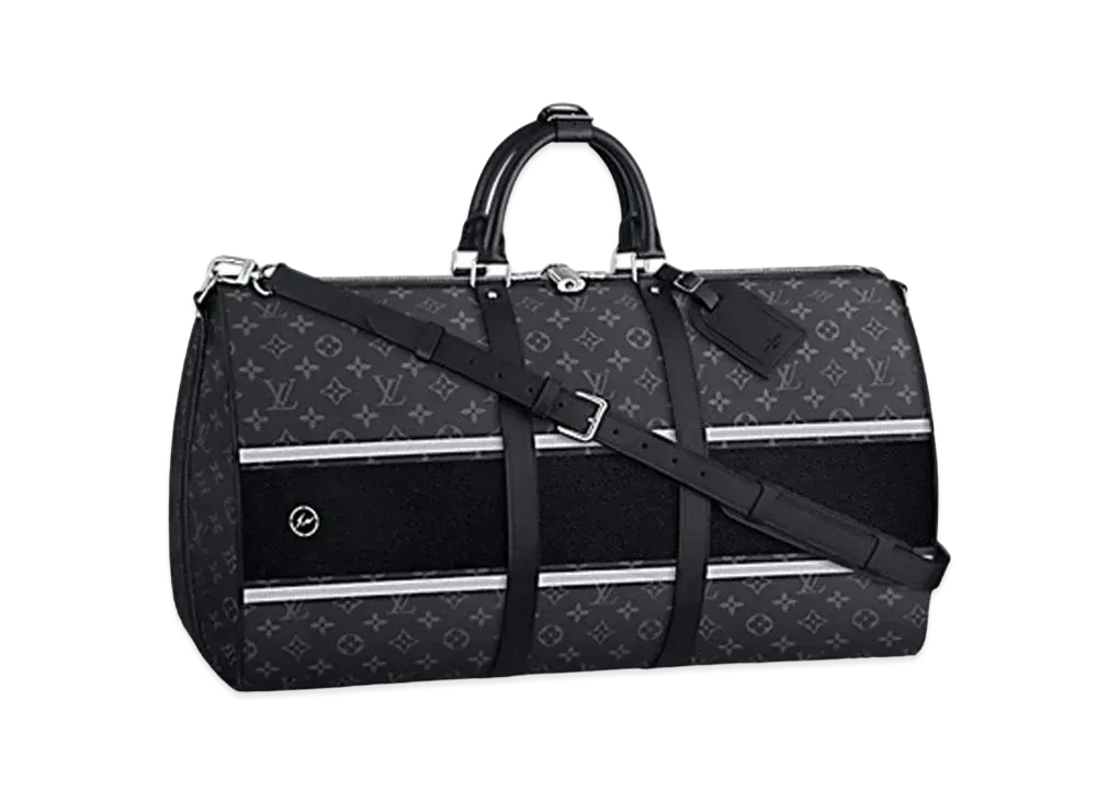 Fragment x Louis Vuitton Keepall Bandouliere 55 Monogram Eclipse "Noir"