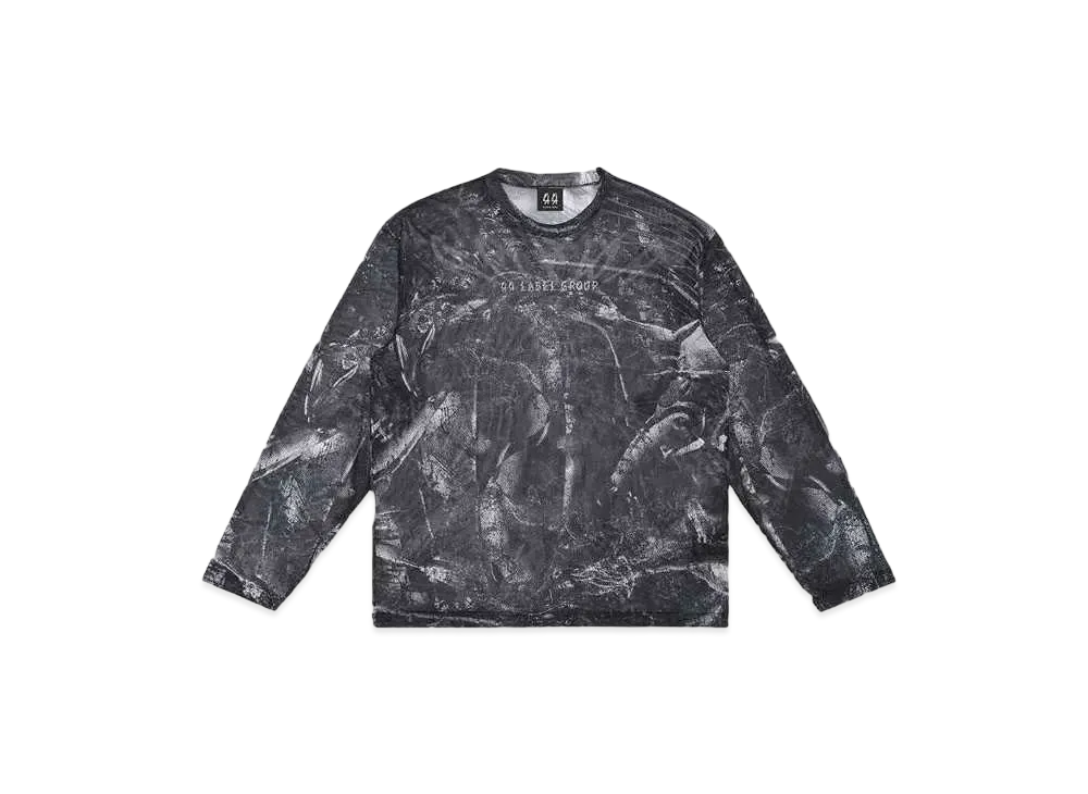 ANYMA x 44 LABEL GROUP LONG SLEEVE SS24 LIGHT MESH "BLACK"