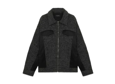 MLVINCE PANELLED TRUCKER JACKET "BLACK"