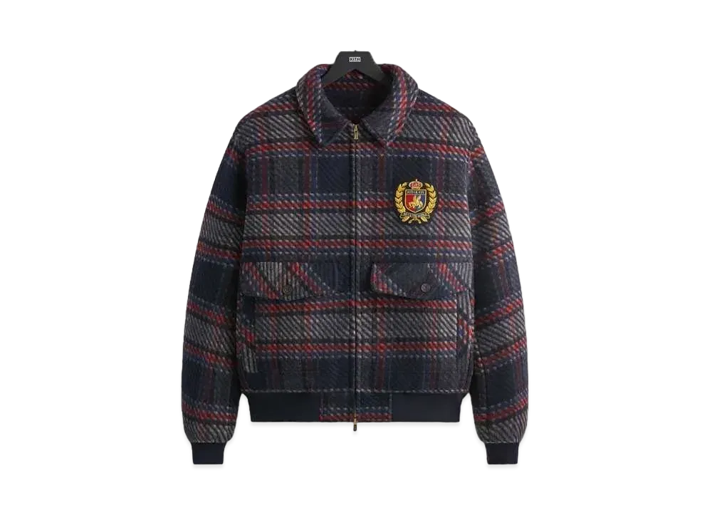 Kith x Bergdorf Goodman Plaid Hawthorne Flight Jacket "Nocturnal"