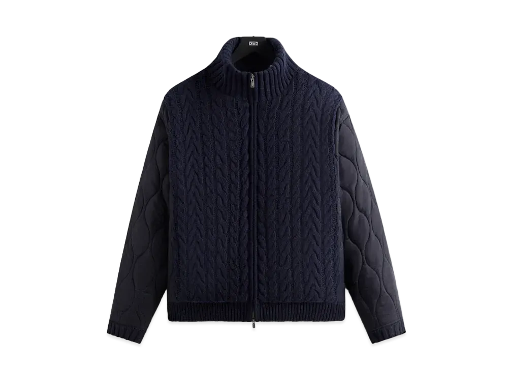 Kith Wallis Combo Knit Bomber Jacket "Nocturnal"