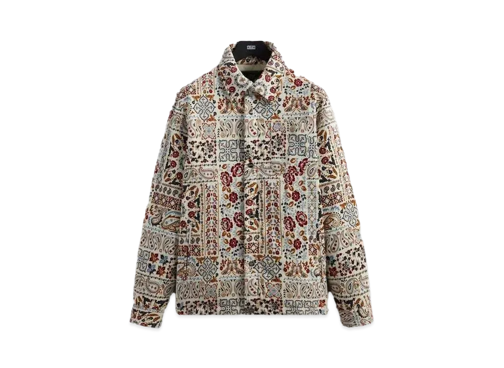 Kith Paisley Brixton Puffed Shirt Jacket "Sandrift"