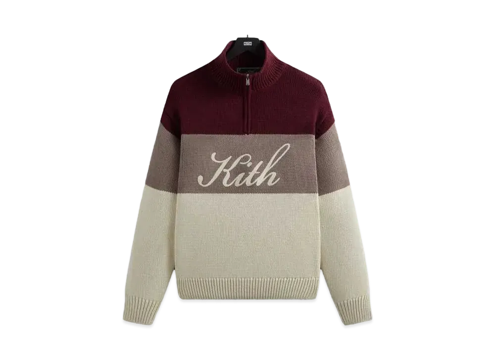 Kith Wyona Quarter Zip Sweater "Magma"