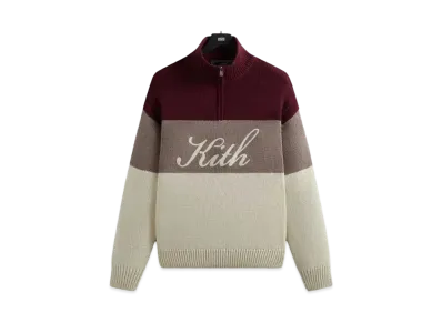 Kith Wyona Quarter Zip Sweater "Magma"