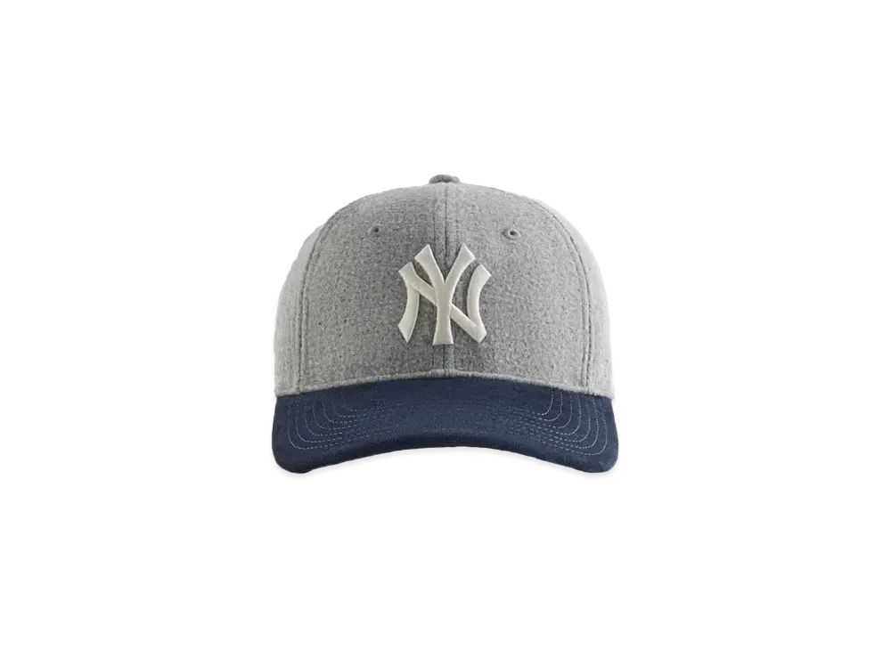 Kith & '47 for New York Yankees Unstructured Wool Fitted With Suede Brim "Heather Grey"