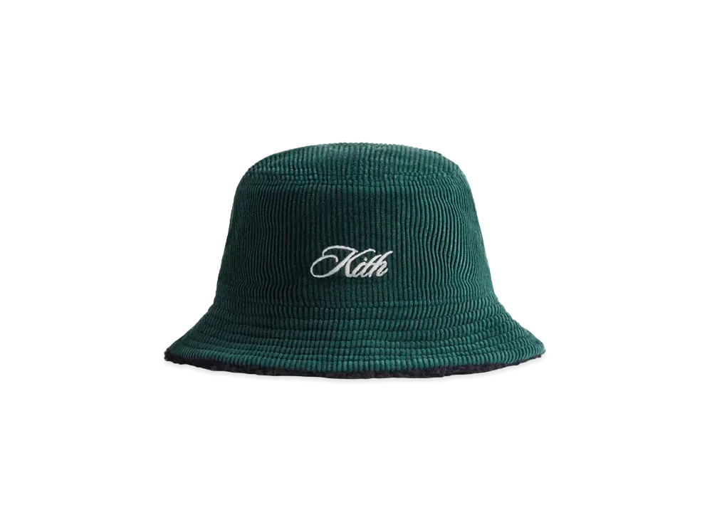 Kith Reversible Bucket Hat In Corduroy & Sherpa "Stadium"