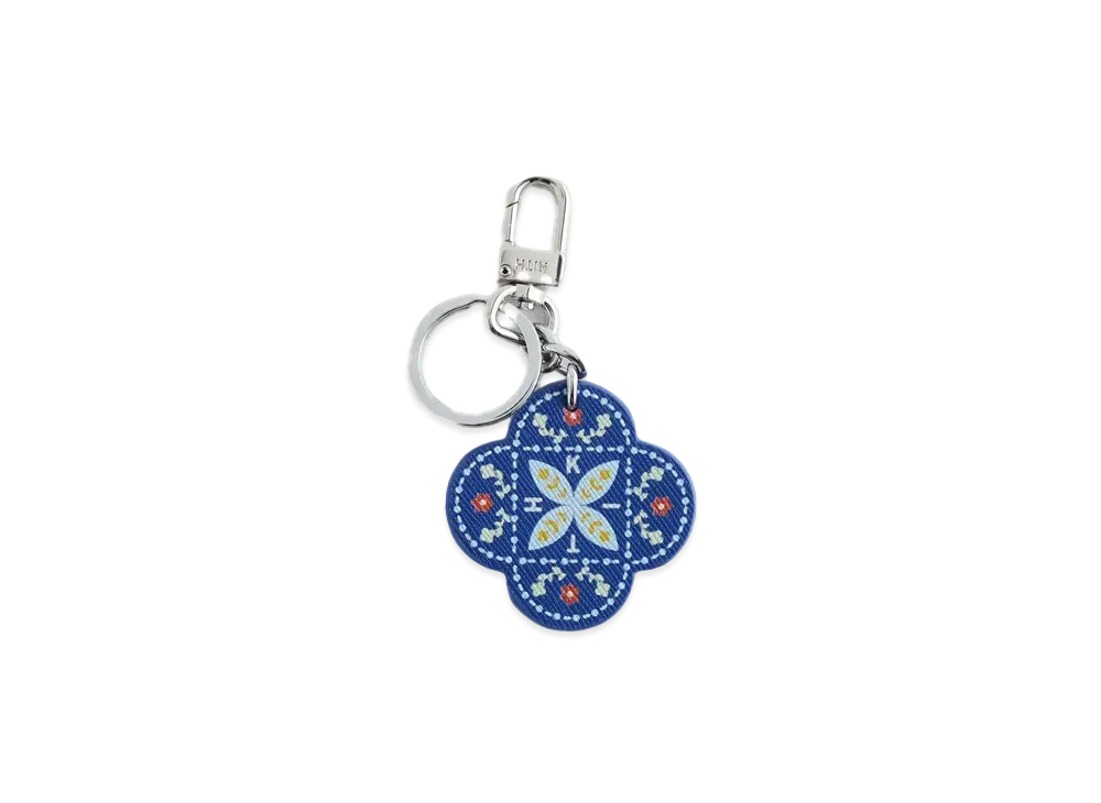 Kith Printed Saffiano Leather Keyring "Cyclone"