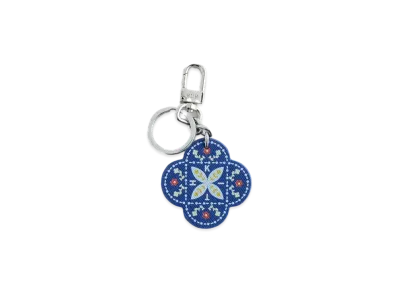 Kith Printed Saffiano Leather Keyring "Cyclone"