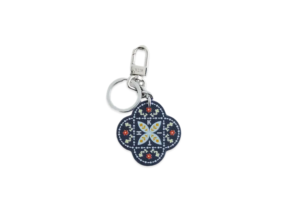 Kith Printed Saffiano Leather Keyring "Nocturnal"