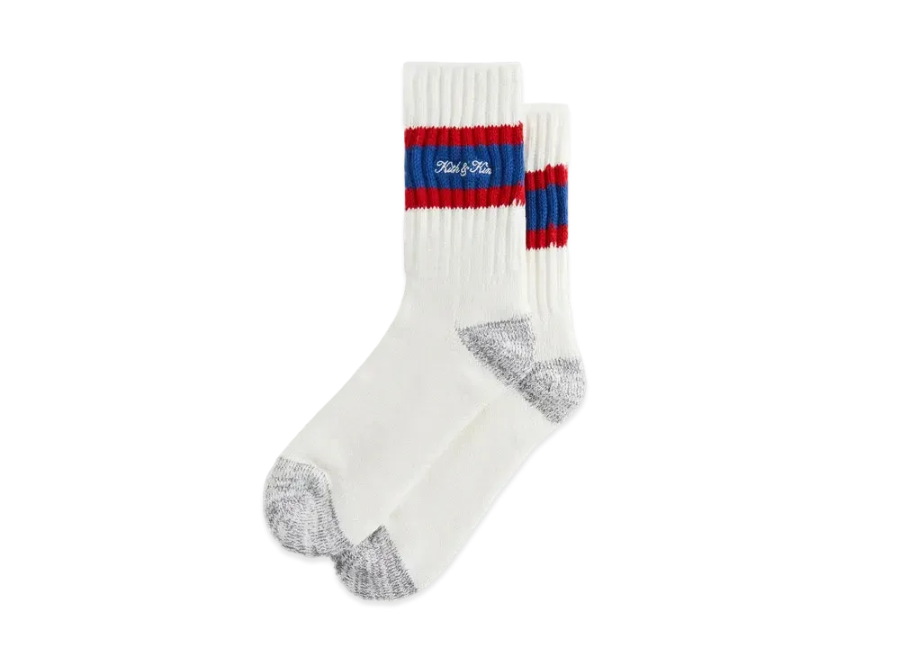 Kith Chunky Rib Striped Crew Socks "Retro"